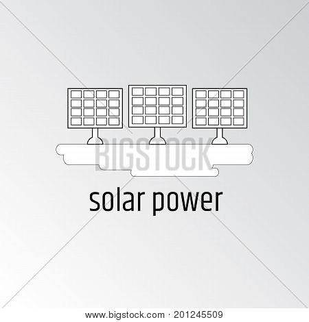 Vector illustration of solar energy. Linear design
