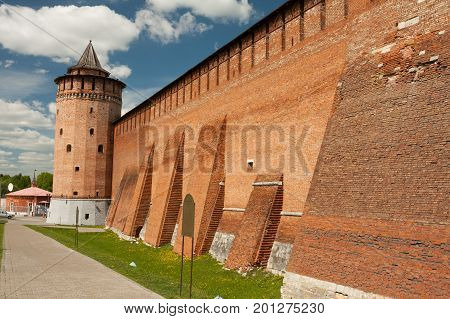 Marinkin Tower Of Kremlin In Kolomna In Summer Sunny Day Moscow Region.