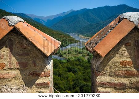 Caucasus Mountain Range Close To Kvareli