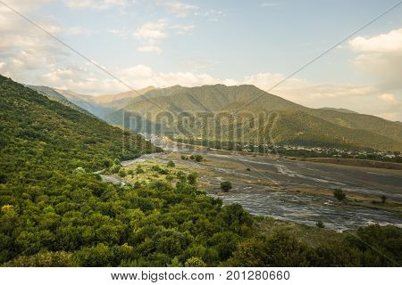 Caucasus Mountain Range Close To Kvareli