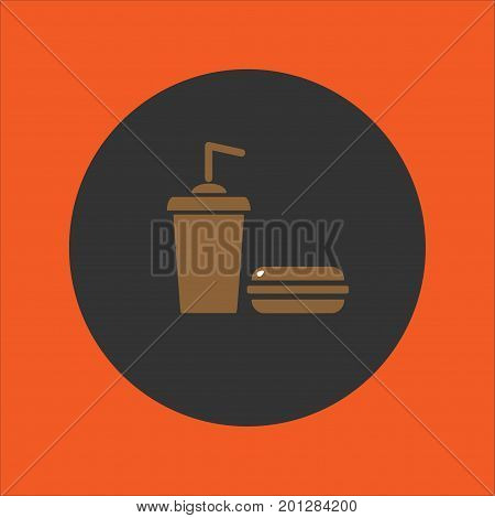 A good mug of hot coffee and a delicious sandwich. VECTOR ILLUSTRATION