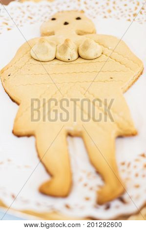 Tipical biscuit of Frascati (Lazio) with three breast (two for milk and one for wine)