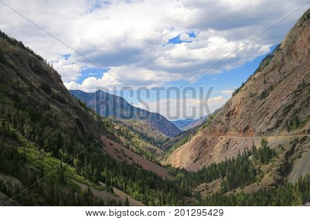 Mountain views of the Alpine Loop in Colorado