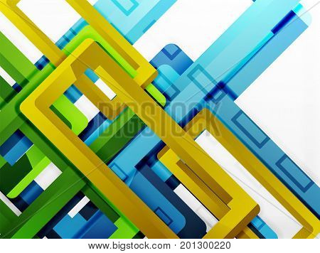 Rectangle tube elements, 3d background
