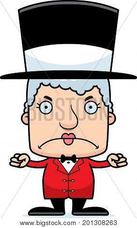 Cartoon Angry Ringmaster Woman