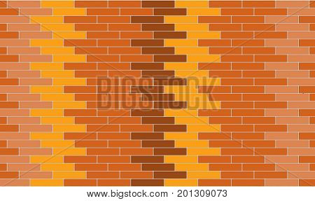 3d render of orange bricks wall texture