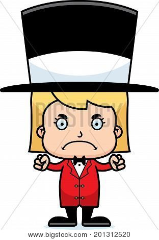 Cartoon Angry Ringmaster Girl