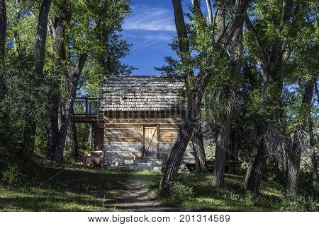Abandoned settler cabin in Joes Valley in Emery County Utah.
