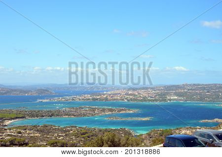 Terrestrial paradise in the Mediterranean. Archipelago of Maddalena, Caprera Island. Corner of the picturesque paradise in the Mediterranean Sea, natural park and pristine with lovely beaches, clear and blue sea with special rocks and mountains