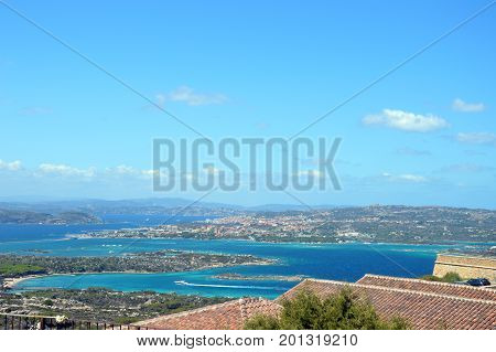 Terrestrial paradise in the Mediterranean. Archipelago of Maddalena, Caprera Island. Corner of the picturesque paradise in the Mediterranean Sea, natural park and pristine with lovely beaches, clear and blue sea with special rocks and mountains