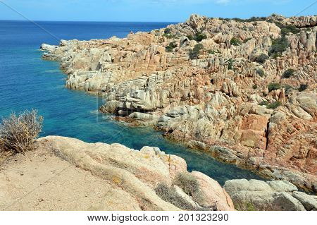 Terrestrial paradise in the Mediterranean. Archipelago of Maddalena, Caprera Island. Corner of the picturesque paradise in the Mediterranean Sea, natural park and pristine with lovely beaches, clear and blue sea with special rocks and mountains