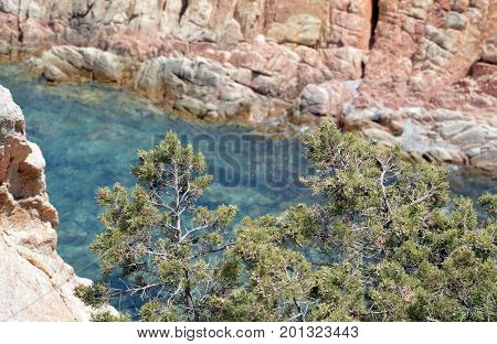 Terrestrial paradise in the Mediterranean. Archipelago of Maddalena, Caprera Island. Corner of the picturesque paradise in the Mediterranean Sea, natural park and pristine with lovely beaches, clear and blue sea with special rocks and mountains