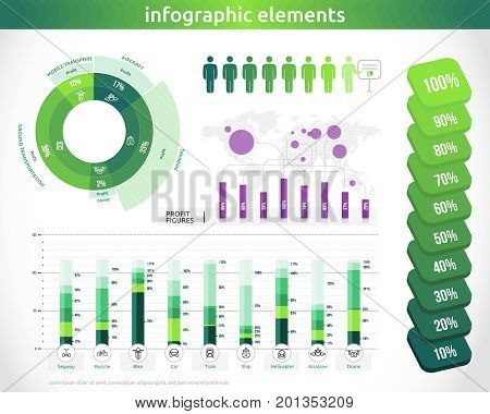 International logistic delivery statistic indicators per transportation chain system infographic presentation chart abstract vector illustration