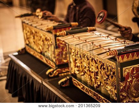 an exotic gamelan music traditional from jogja indonesia java