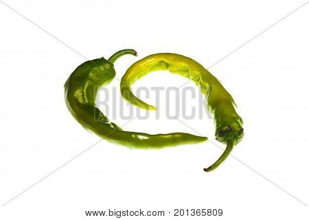 hot, pepper, green, isolated, background, chili, chilli, color food fresh healthy ingredient nature organic paprika spice spicy vegetable white long