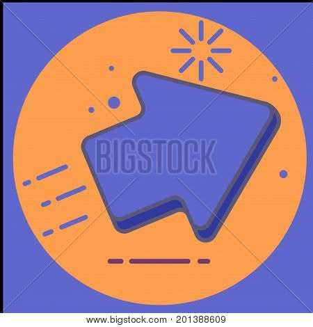 Arrow Icon in trendy flat style isolated on grey background. Arrow symbol for your web site design, logo, app, UI.