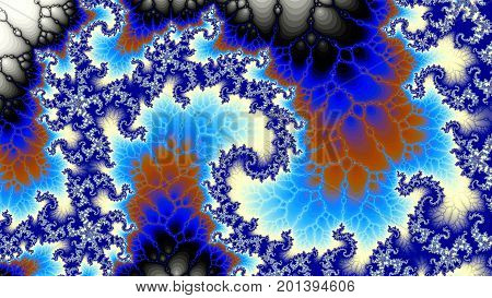 Alien vegetation. Extraterrestrial moss. 3D surreal illustration. Sacred geometry. Mysterious psychedelic relaxation pattern. Fractal abstract texture. Digital artwork graphic astrology magic
