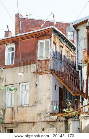 The old typical house in Tbilisi Georgia