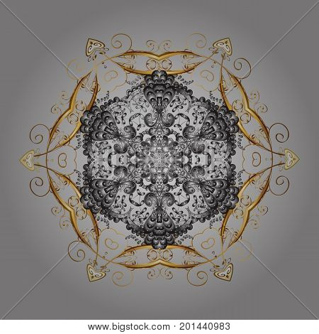 Zentangle winter snowflake for Christmas New Year. Freehand artistic ethnic illustration for adult coloring pages art therapy bohemian tattoo t-shirt patterned print posters logo Vector design.