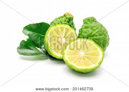 Bergamot fruit Bergamot isolated on white background.