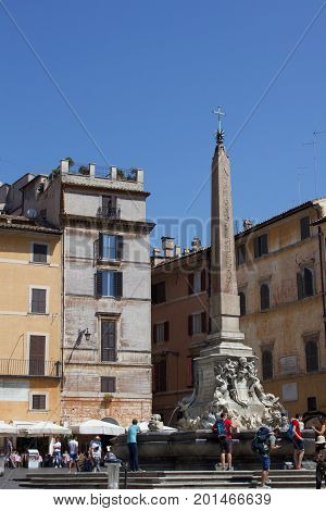 Fontana dei Quattro Fiumi in Rome, Italy