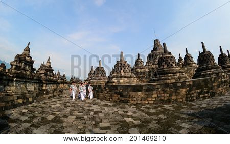 The Temple Of Borobudur On Java In Indonesia