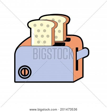 toaster technology kitchen utensil object vector illustration