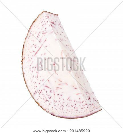 Slice Of Taro Isolated On White Background