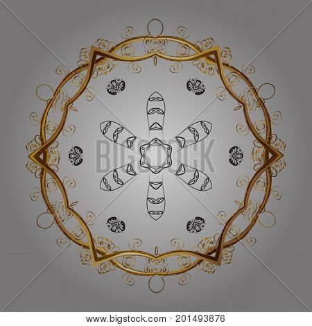 Zentangle winter snowflake for Christmas New Year. Freehand artistic ethnic illustration for adult coloring pages art therapy bohemian tattoo t-shirt patterned print posters logo Vector sketch.