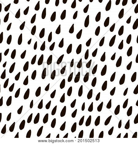 Monochrome seamless pattern with water drops. Childish texture for fabric textile.Vector Illustration
