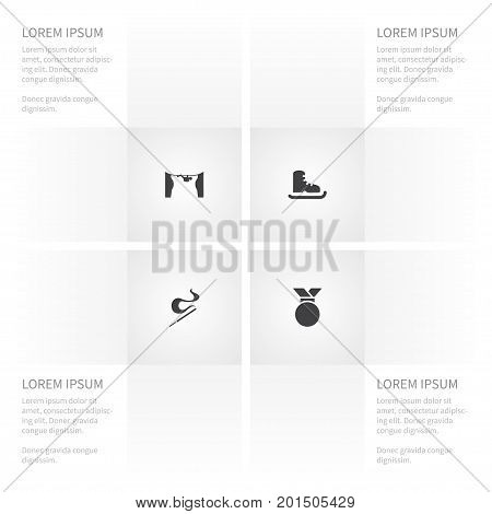 Icon Lifestyle Set Of Skating, Medallion, Smell And Other Vector Objects