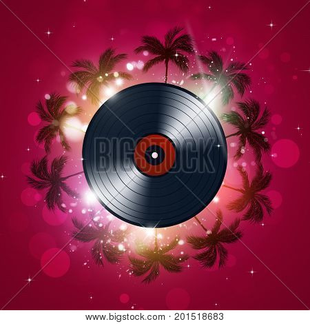 Tropical Summer Music Poster