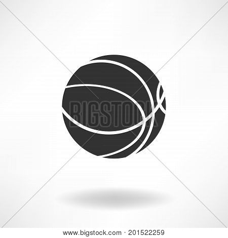 Basketball Sport Simple Icon Vector Illustration and Background
