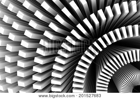 abstract background box black hole 3d illustration
