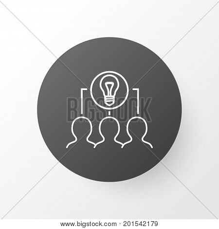 Premium Quality Isolated Collaborative Solution Element In Trendy Style.  Collaborative Idea Icon Symbol.