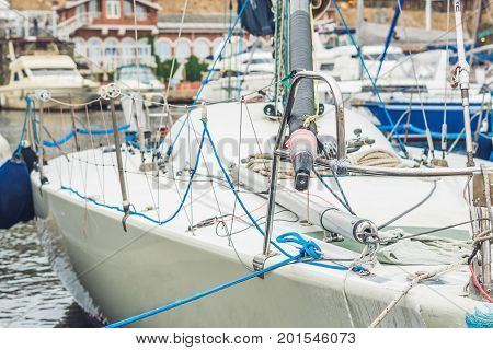 Sailboats On The Pier In The Yacht Club