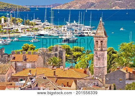 Trogir Landmarks And Turquoise Sea View