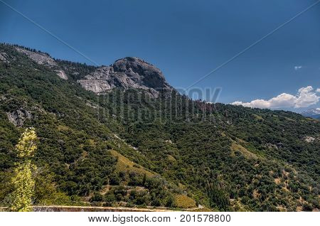 Mountain landscape at Sequoia National Park summer time