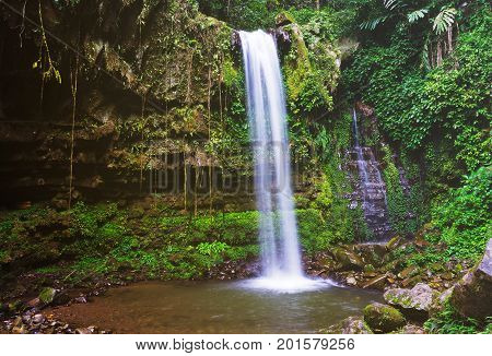Mahua Waterfall In Tambunan, Sabah Borneo, Malaysia.