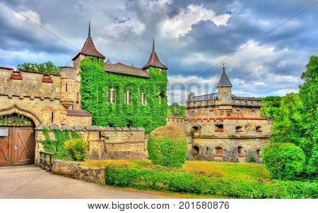 Entrance to Lichtenstein Castle in Baden-Wurttemberg - Germany
