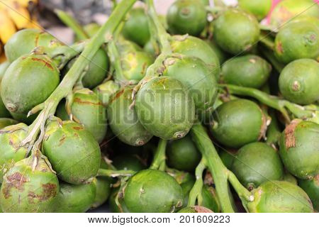 Betel parm with nature in thr market