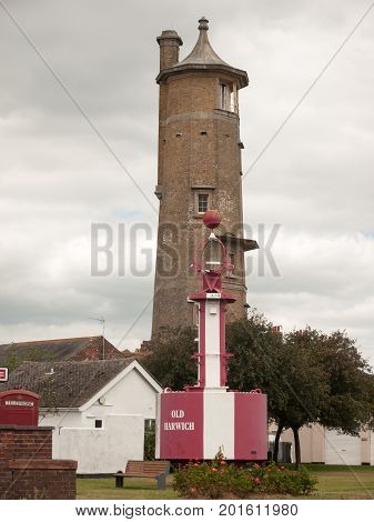 tower outside on sea front of harwich in essex; England; UK