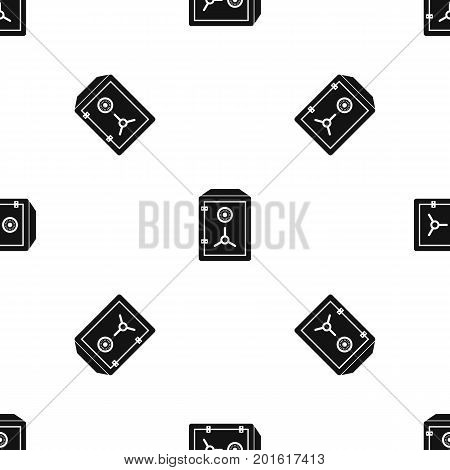 Safe pattern repeat seamless in black color for any design. Vector geometric illustration