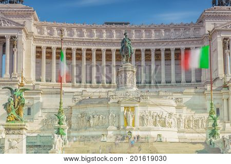 The Square Of Venice (piazza Venezia).institute For The History Of The Italian Risorgimento And Monu