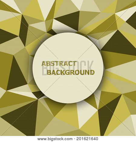 Yellow polygon abstract triangle background, stock vector