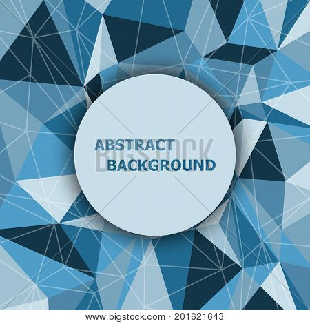 Blue polygon abstract triangle background, stock vector