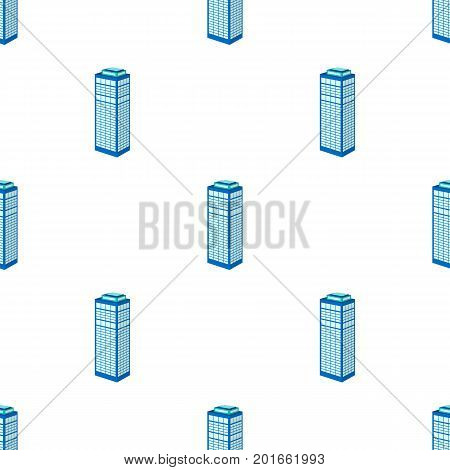 High-rise building of a skyscraper. Skyscraper single icon in cartoon style vector symbol stock illustration .