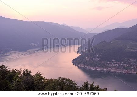 Sunset At The Village Of Morcote