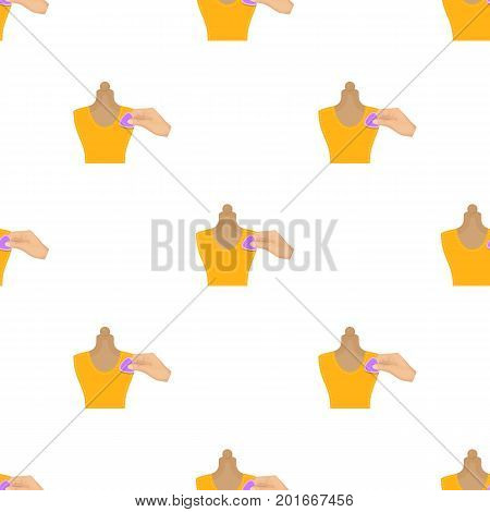 Sewing, marking with chalk on a mannequin. Sewing and equipment single icon in cartoon style vector symbol stock illustration .