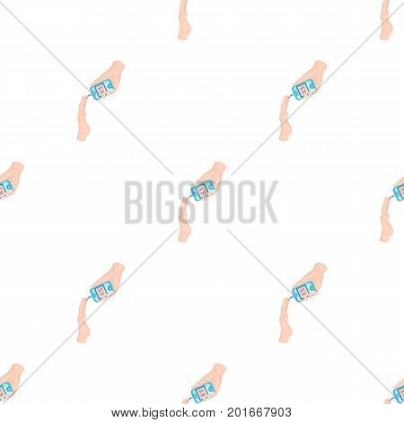Measuring the level of sugar in the blood of a person with a Glucometer. Medicine single icon in cartoon style vector symbol stock illustration .